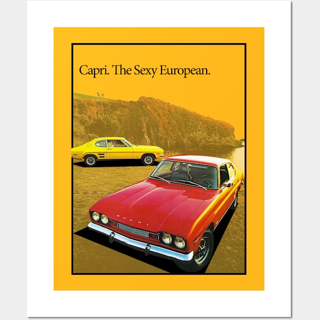 FORD CAPRI - advert Wall Art by Throwback Motors